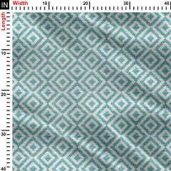 Geometrical Square Pattern With textures Print Fabric