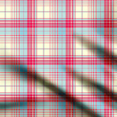 The Blue and Pink Checkered Seamless pattern Print Fabric