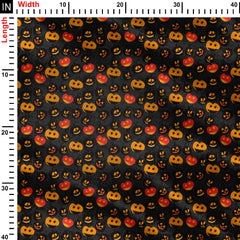 Eerie pumpkins Print Fabric