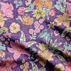 tropical colorful flower Print Fabric