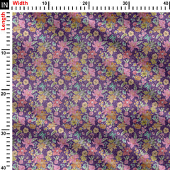 tropical colorful flower Print Fabric