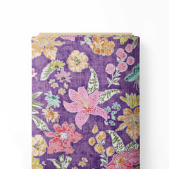 tropical colorful flower Print Fabric