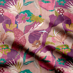 floral abstract design Print Fabric