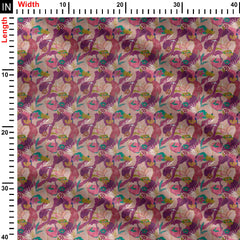 floral abstract design Print Fabric