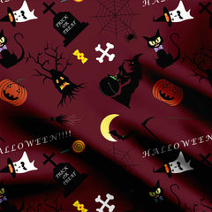 Halloween pattern Random Print Fabric