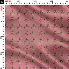 strawberry pink Print Fabric