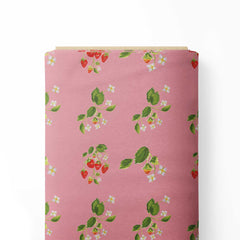 strawberry pink Print Fabric