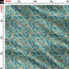 water colour floral allover Print Fabric