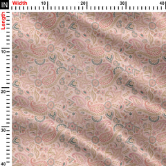 Paisley petal Beige Print Fabric