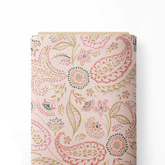 Paisley petal Beige Print Fabric