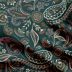 Paisley Petal Green Print Fabric