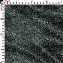 Paisley Petal Green Print Fabric