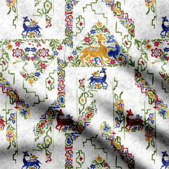 kalamkari dear pattern Print Fabric