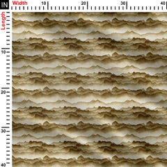 mountain looks wave Print Fabric