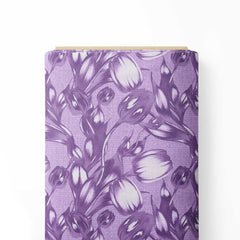 purple toon design Print Fabric