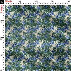 grass with flowers Print Fabric