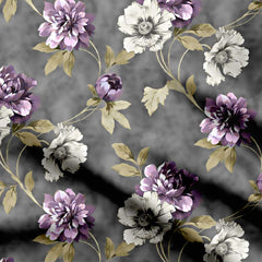 dusty ground floral design Print Fabric