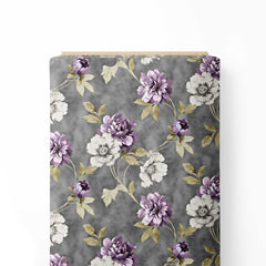 dusty ground floral design Print Fabric