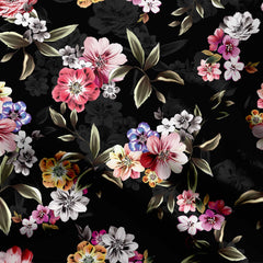 multi flowers pattern Print Fabric