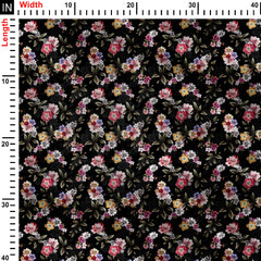 multi flowers pattern Print Fabric