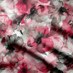 abstract large floral Print Fabric