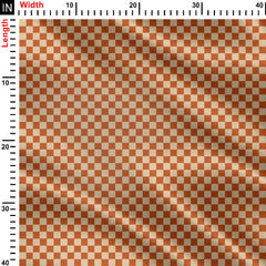 Retro Checks Print Fabric