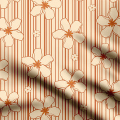 Retro Groovy Floral 001 Print Fabric