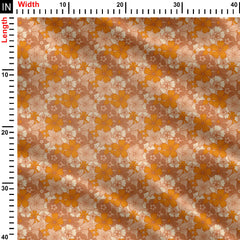 Retro Big Flowers Print Fabric