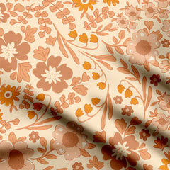 Boho Floral Print Fabric