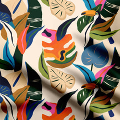 tropical flowers Print Fabric