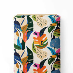 tropical flowers Print Fabric