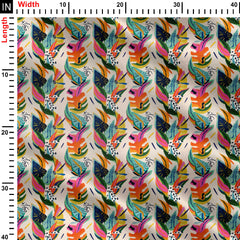 big size tropical Print Fabric