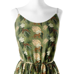 animal with tropical Print Fabric