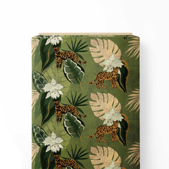 animal with tropical Print Fabric