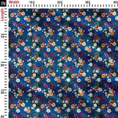 natural flower Print Fabric