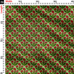 Calla Lily Cascade Olivine green Print Fabric