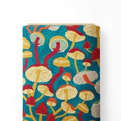 Fungi forest Print Fabric