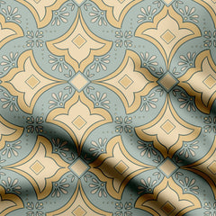 Timeless Moroccan Tile Backsplash Quietude Print Fabric