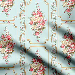 baby flowers in borders Print Fabric