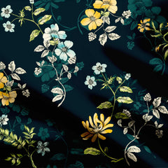 dark ground floral pattern Print Fabric