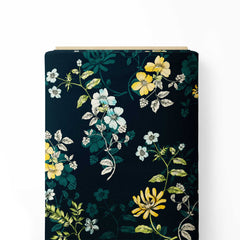 dark ground floral pattern Print Fabric