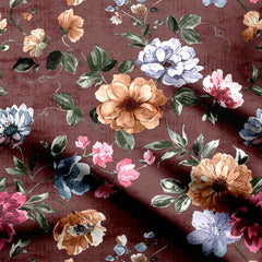 water colour effect floral allover Print Fabric