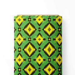 Ikat Green Print Fabric