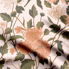 Chrysanthemum Garden Print Fabric