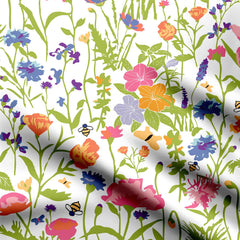 wild meadow 001 Print Fabric