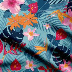 Tropical floral Print Fabric