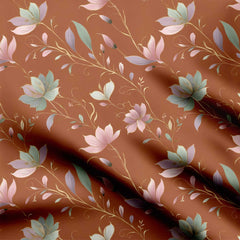 Egyptian Water Lotus Print Fabric