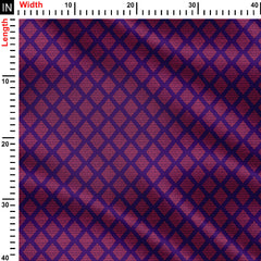 Purple diamond Print Fabric