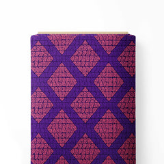 Purple diamond Print Fabric