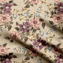 dusty toon flowers Print Fabric